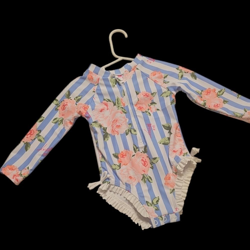 XOX Betsey Floral Stripe Swimwear rashguard. Like new!!